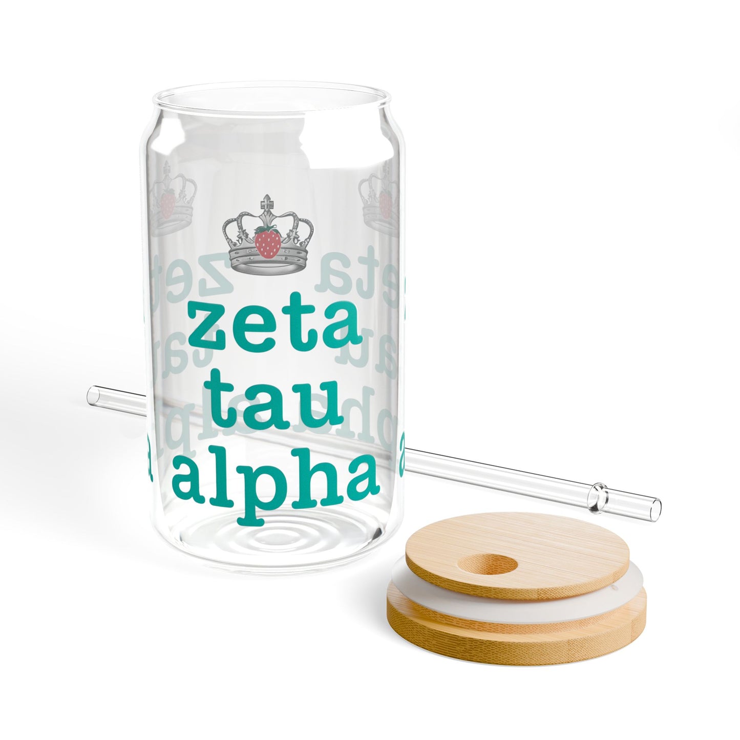 Zeta Tau Alpha Sipper Glass, 16oz | Perfect for Sorority Events, Gifts, Home, Summer Parties, Graduation