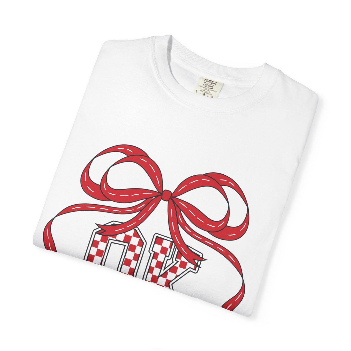 SOON Checkered Cheerful Bow Graphic T-shirt