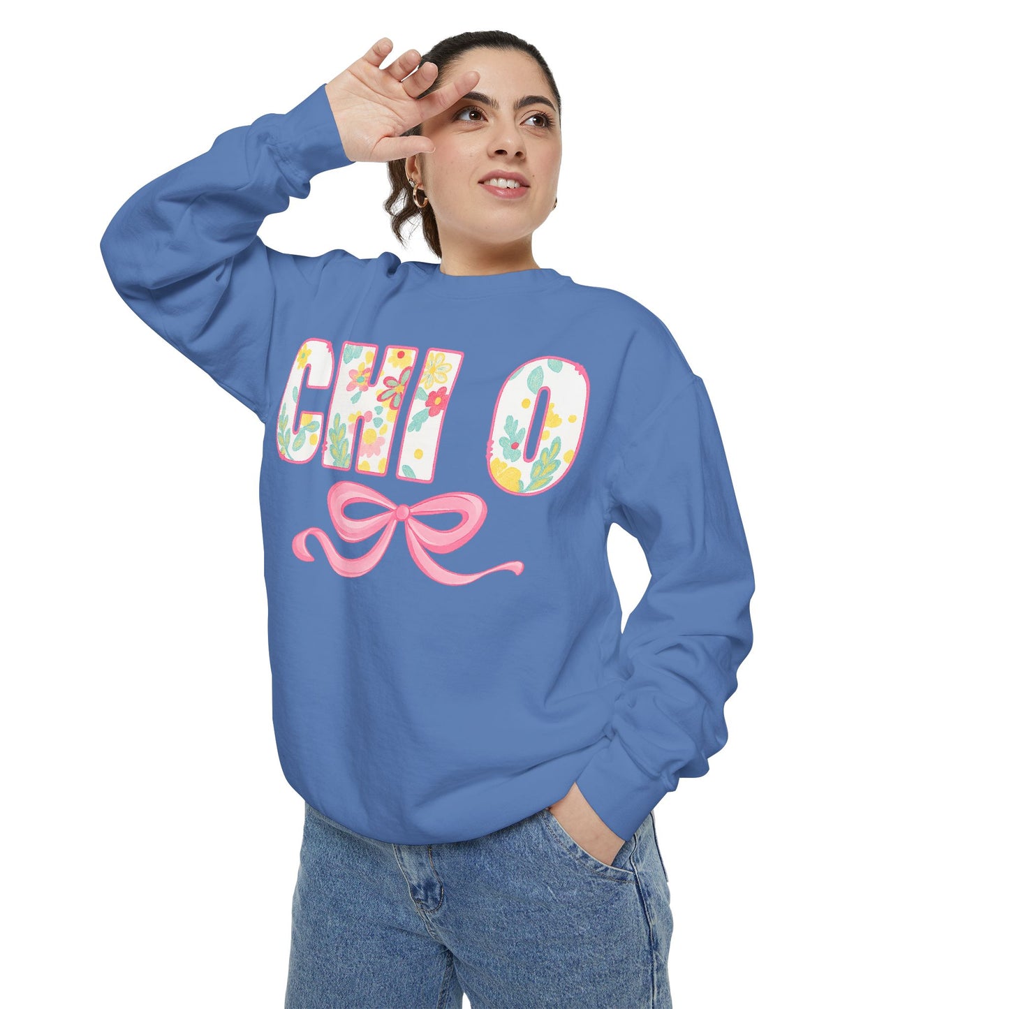 Colorful Floral Chill O Unisex Sweatshirt | Spring Fashion, Gift for Her