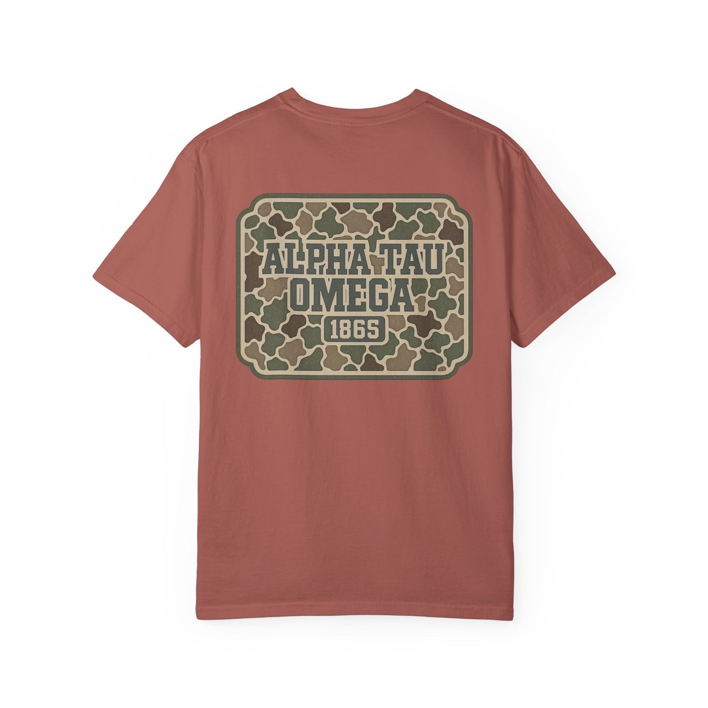 AlphaTauOmega Garment-Dyed T-shirt | Unisex Casual Tee for Fraternity Events, Gifts, College Life, Brotherhood, Greek Life