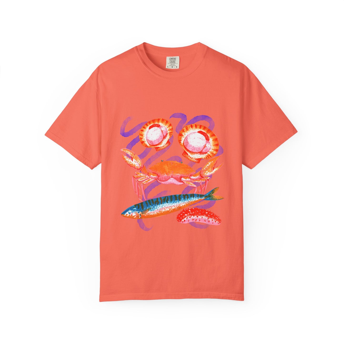 Retro Seafood Graphic T-Shirt - Fresh Catch Comfort Colors Tee