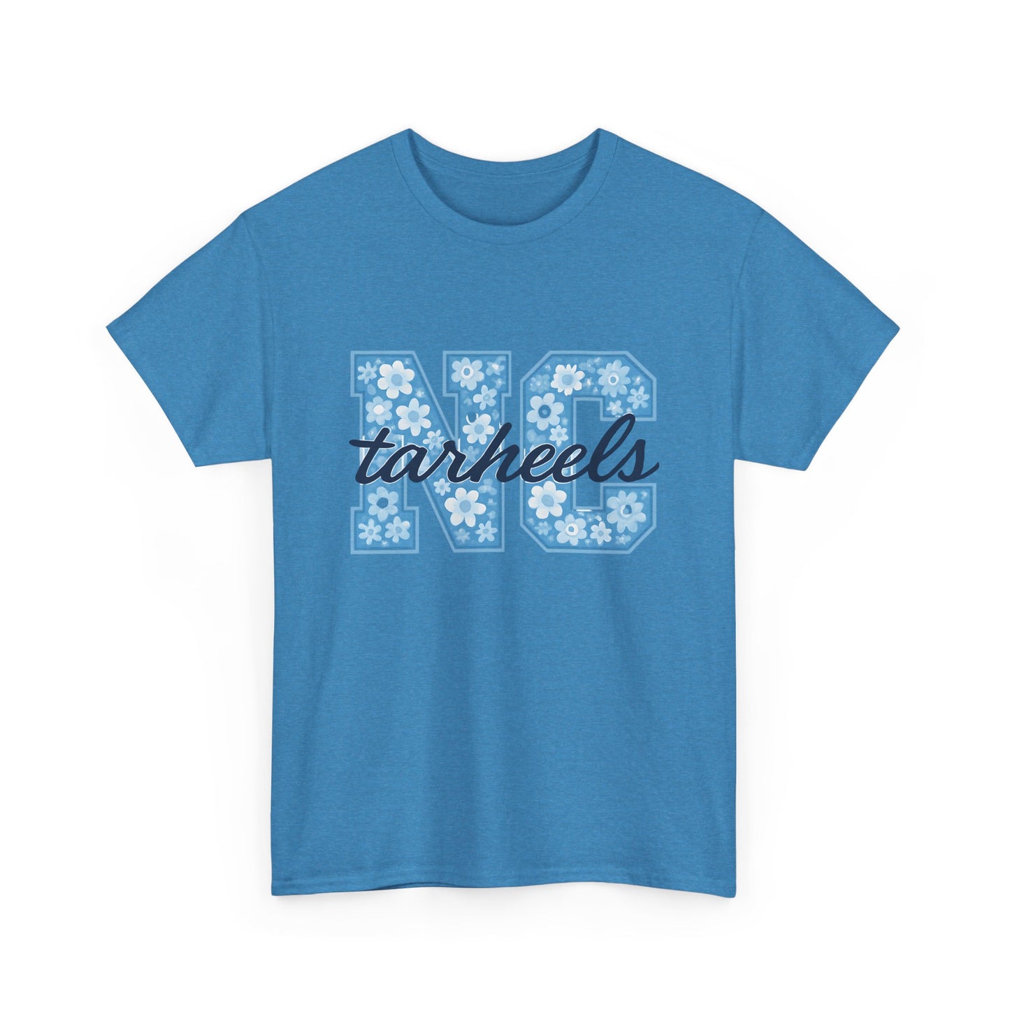 North Carolina Tarheels Unisex Heavy Cotton Tee, College Spirit Wear, Men's and Women's Casual T-Shirt, School Pride Apparel, Gift for Fans