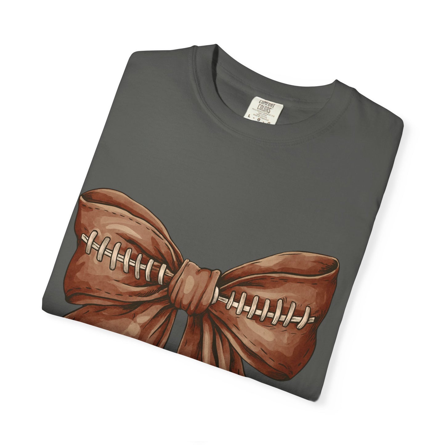 Football Bow T-Shirt: Unisex Casual Wear for Game Day Apparel