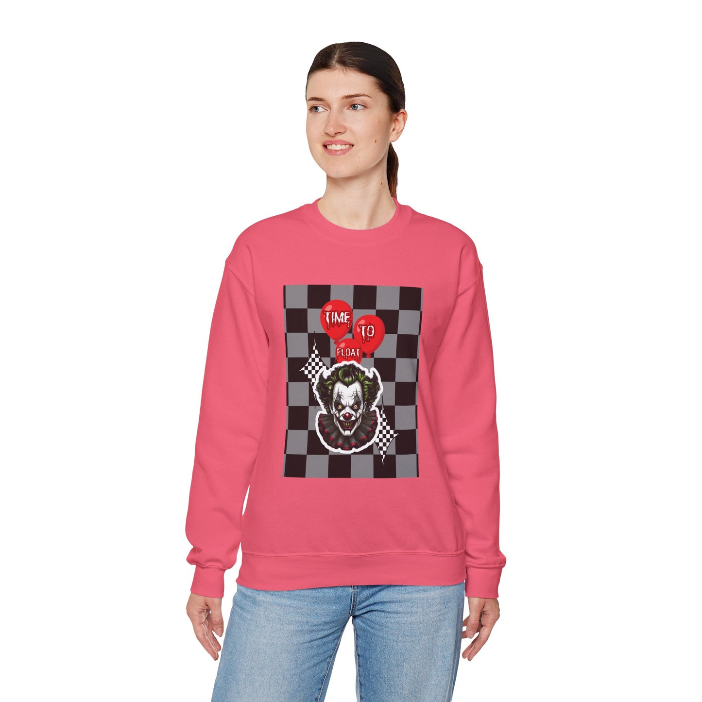 Horror Fan Crewneck Sweatshirt - Time To Float, Love It Or Leave It