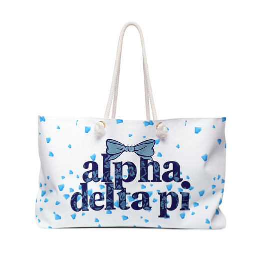 Alpha Delta Pi Weekender Bag | Stylish Tote for Sorority Sisters, Travel, Gym, Beach, Gifts