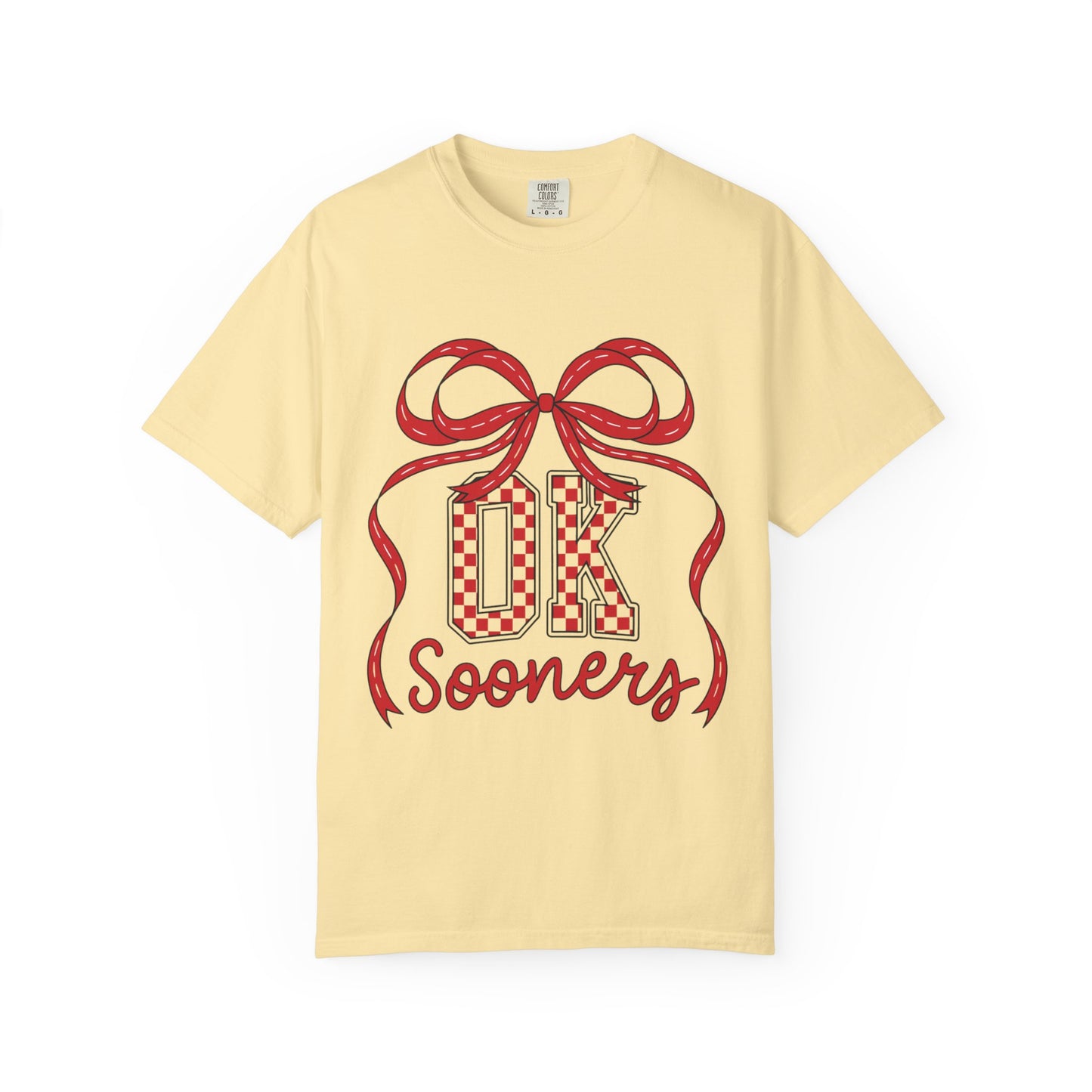 SOON Checkered Cheerful Bow Graphic T-shirt