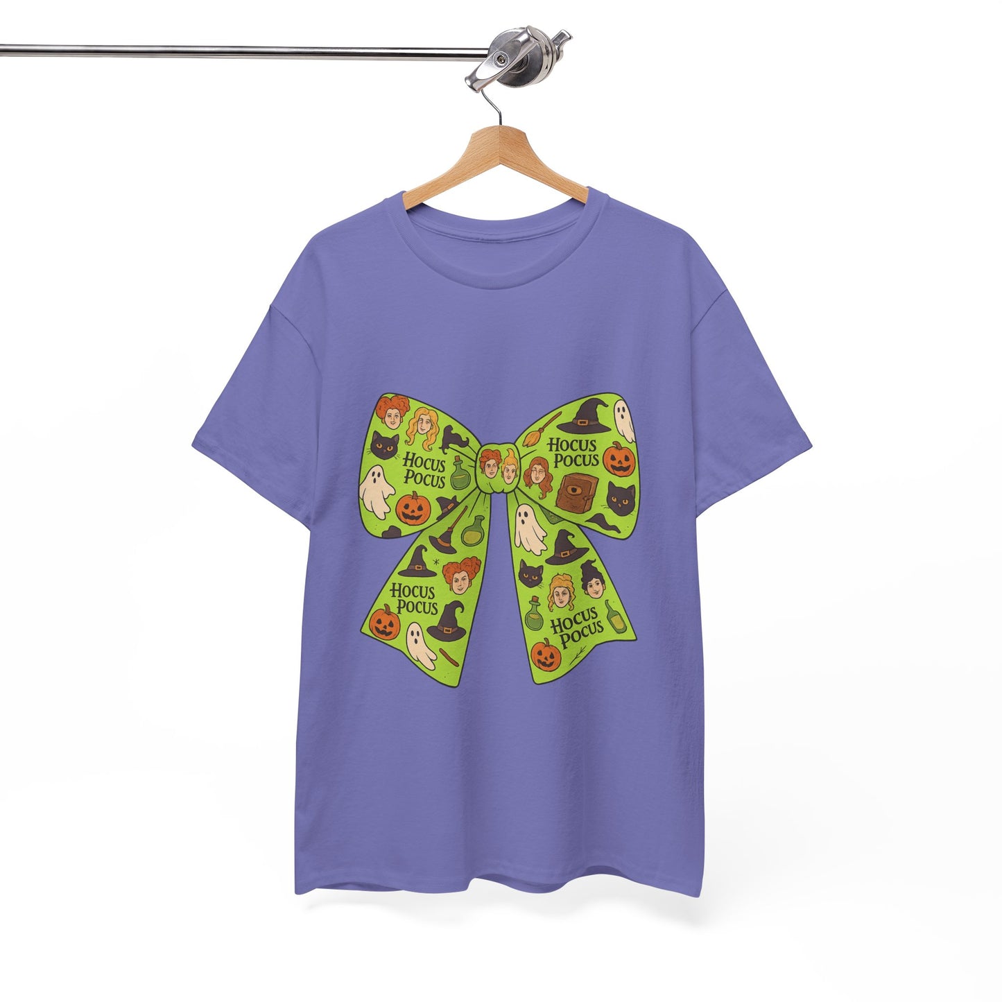 Halloween Graphic Tee, Spooky Season Unisex Shirt, Hocus Pocus Bow Tee, Autumn Style Shirt, Trick or Treat Apparel