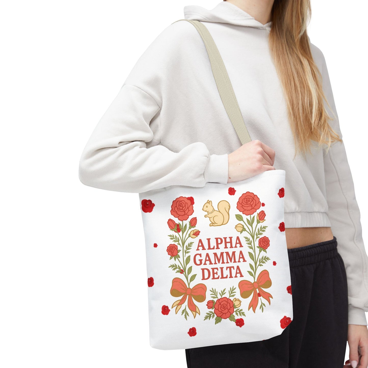 Floral Tote Bag | Alpha Gamma Delta Collection | Perfect for Sorority Events & Graduates