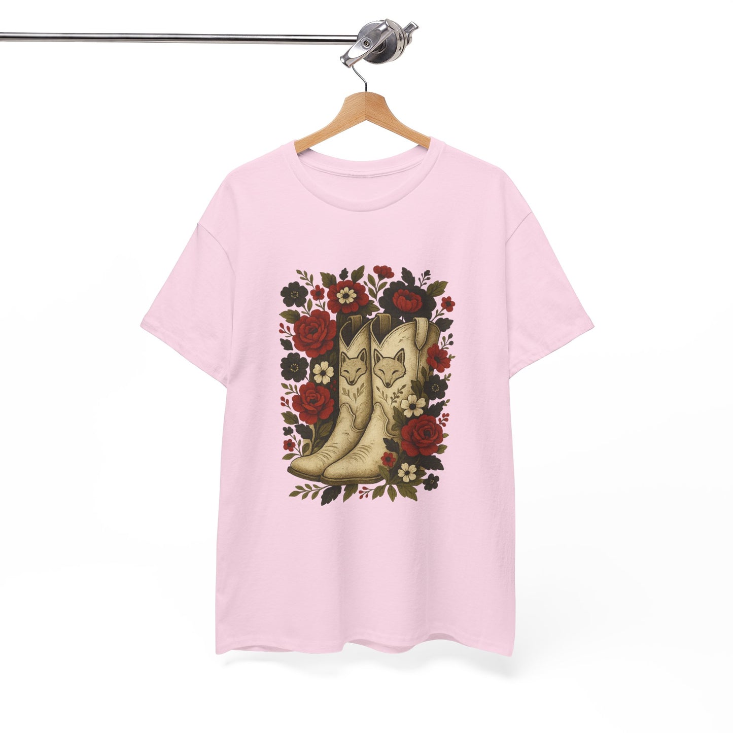 AR State Red Wolves Vintage Floral Cowboy Boots Tee