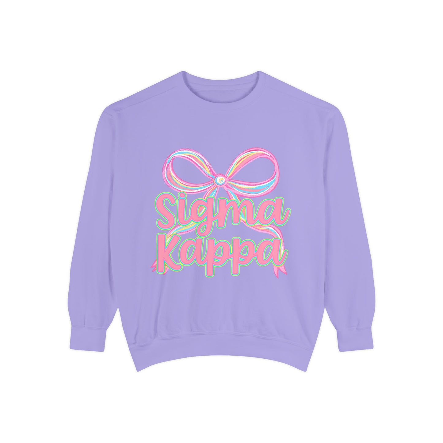 SigmaKappa Garment-Dyed Sweatshirt, Sorority Sweatshirt, College Apparel, Gift for Sorority Sisters, Cute Casual Wear