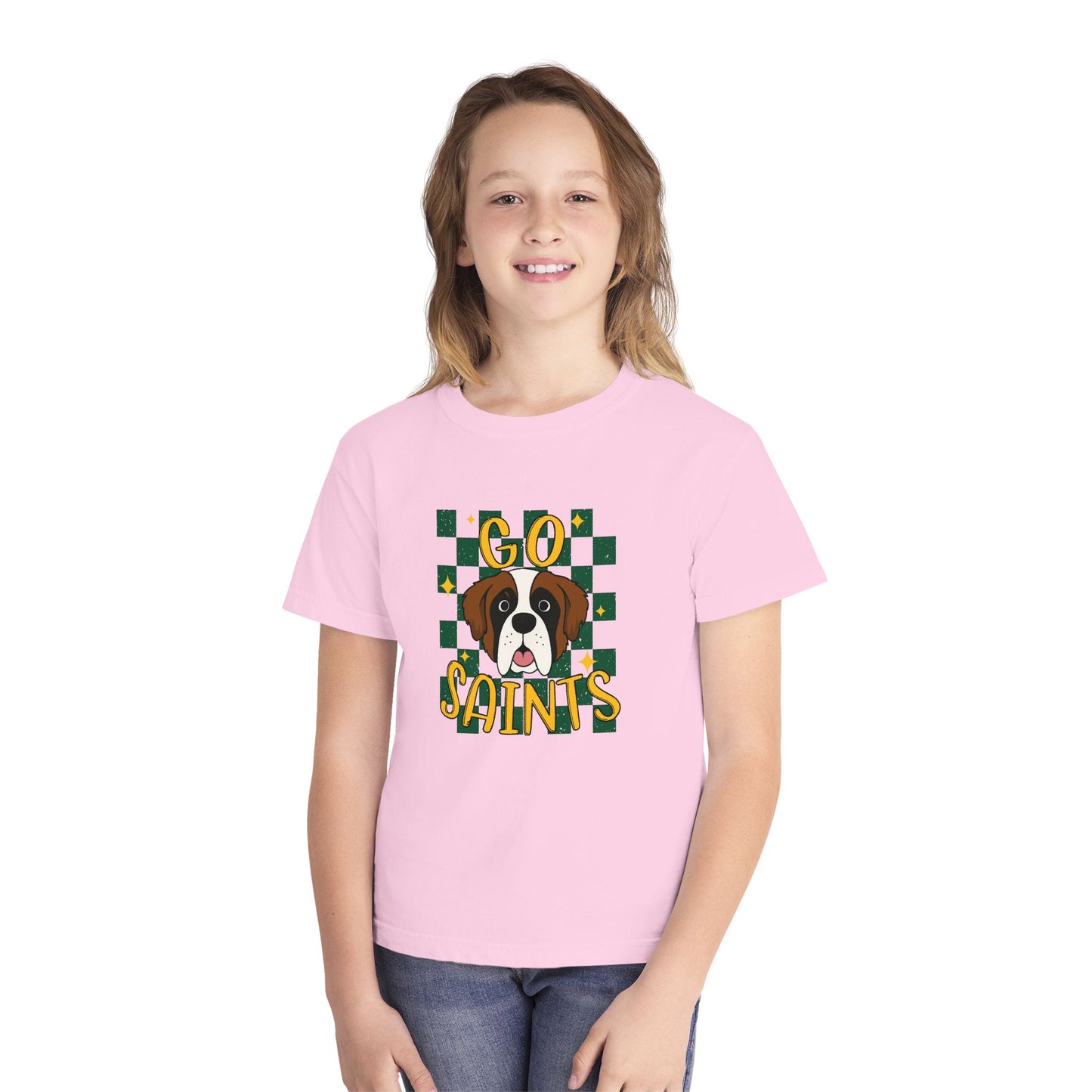 Saints Youth Tee - Perfect for Game Day, Dog Lovers, Team Spirit, Sporty Outfit, Gift for Kids
