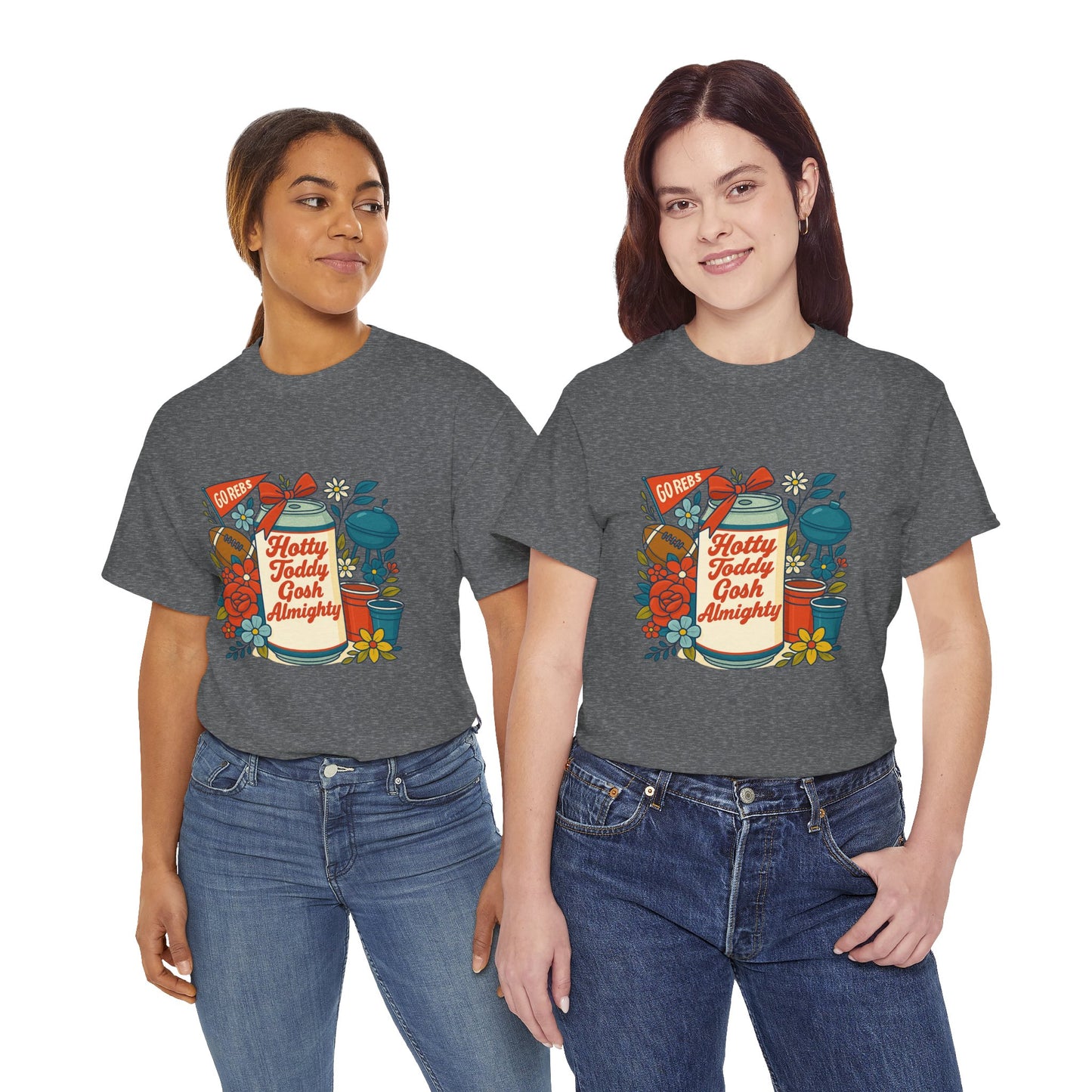 Hotty Toddy Heavy Cotton Tee - Unisex Graphic T-Shirt, Casual Wear, College Apparel, Gift for Students, Spring Break Fashion