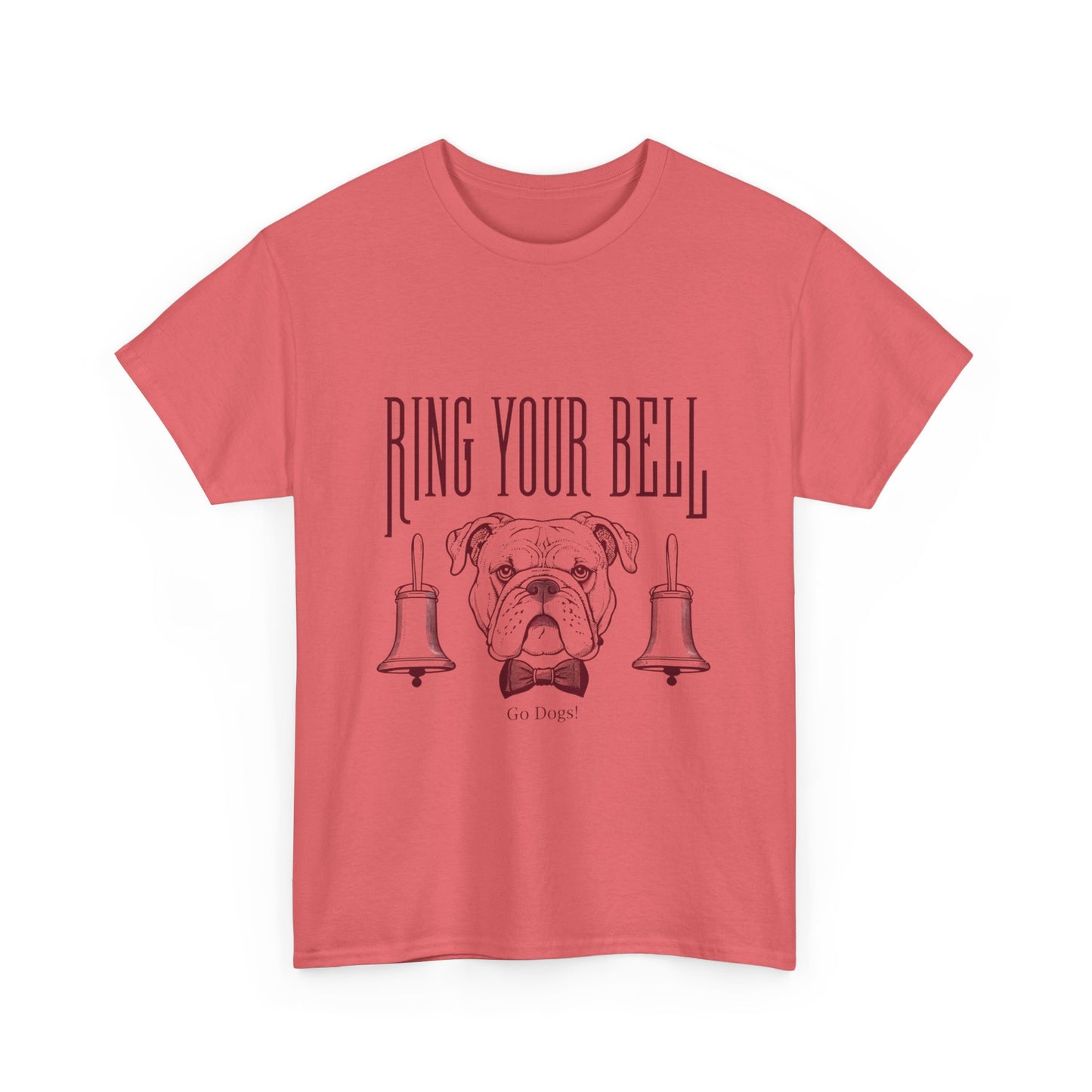 Dog Lover's Unisex Heavy Cotton Tee | 'Ring Your Bell' Shirt, Bulldog Tee, Pet Owner Gift, Funny Dog Apparel, Casual Wear