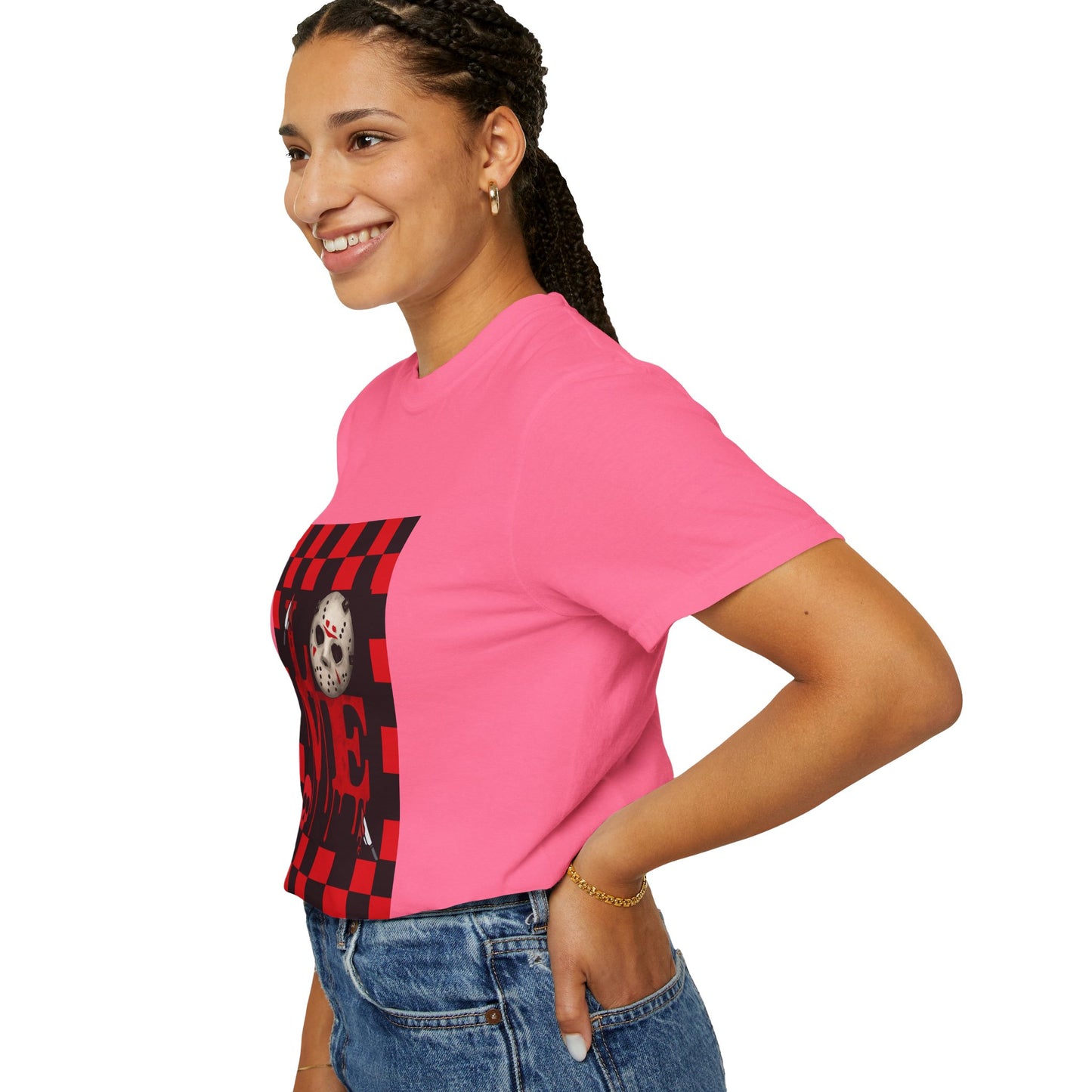 Scary Movie Mask Love Print T-Shirt