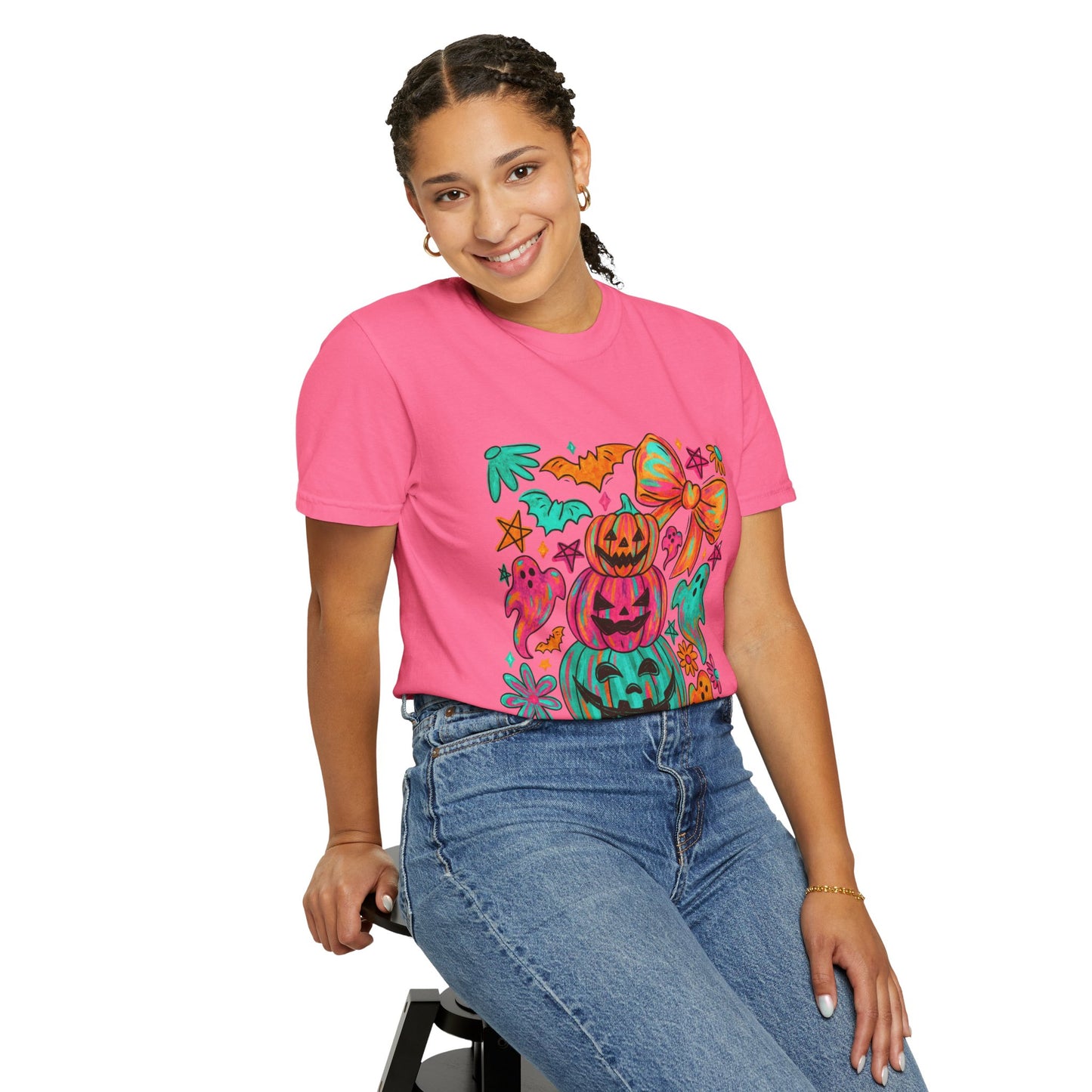 Whimsical Halloween T-Shirt, Perfect for Fall Celebrations, Ghosts & Pumpkins Design, Unisex Tee, Festive Apparel, Halloween Costume