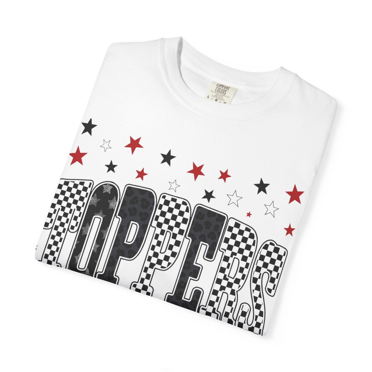 Topper Star and Checker Pattern Graphic Tee