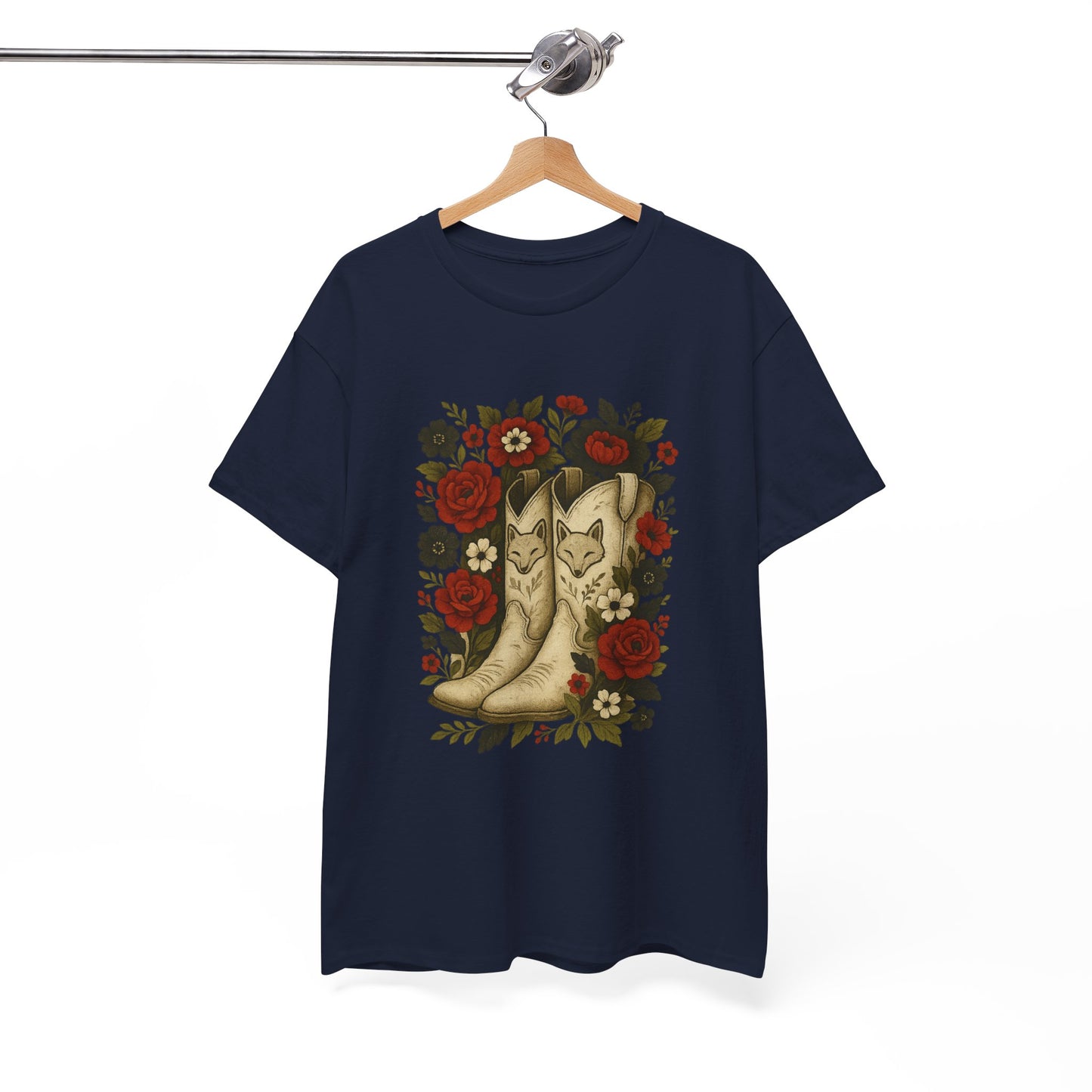 AR State Red Wolves Vintage Floral Cowboy Boots Tee