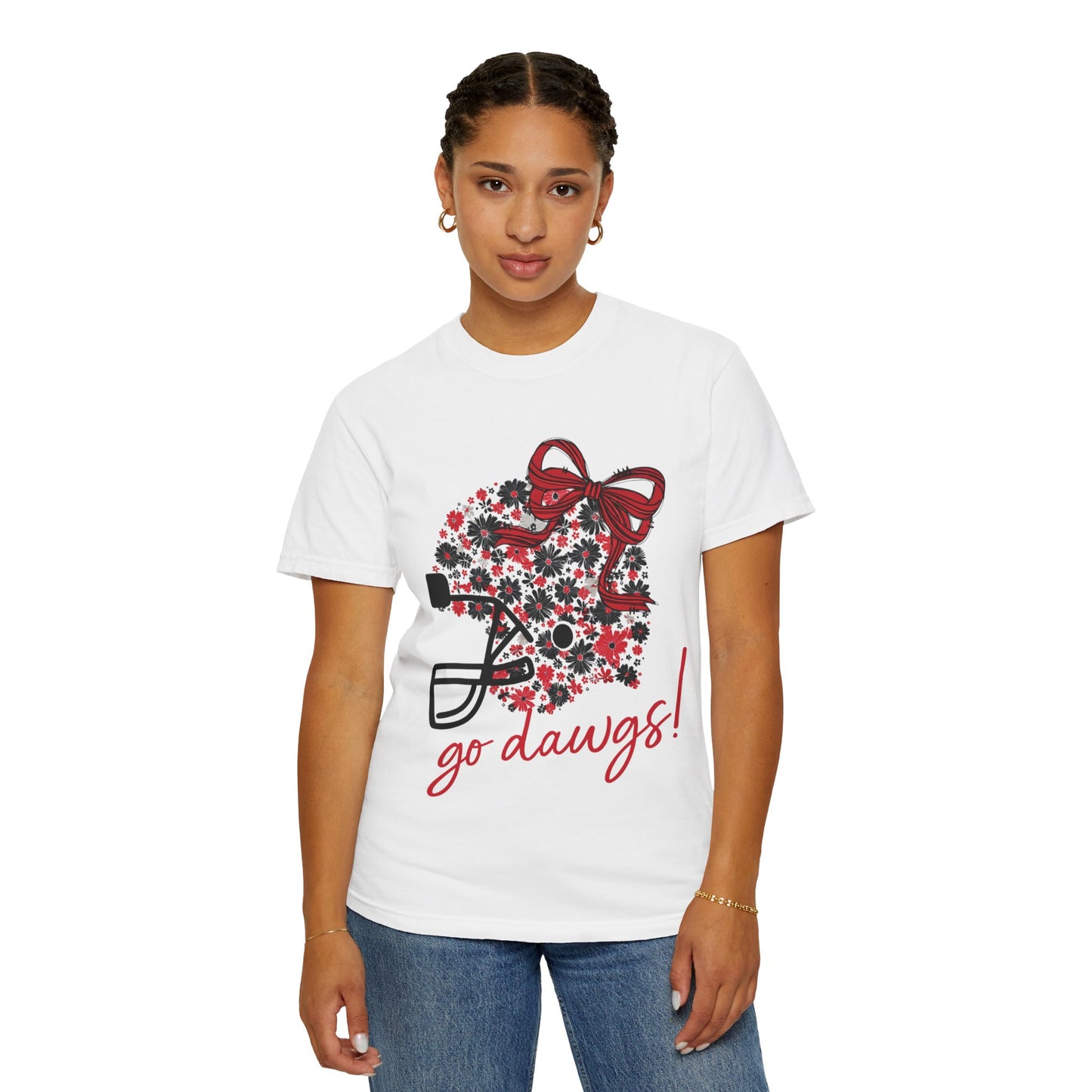 Floral Game Day T-Shirt for Fans, Unisex Apparel, Sports Tee for Tailgating, Perfect for Football Season, Gift for Team Supporters