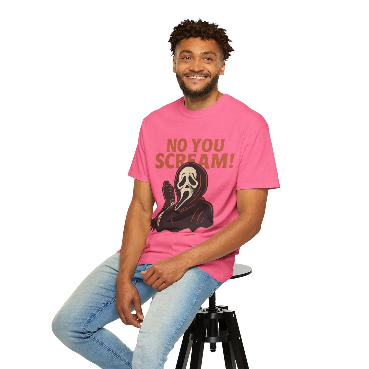 Unisex Horror-Themed T-shirt | Fun Scream Design for Halloween, Costume Parties, Movie Nights, Gift for Horror Fans