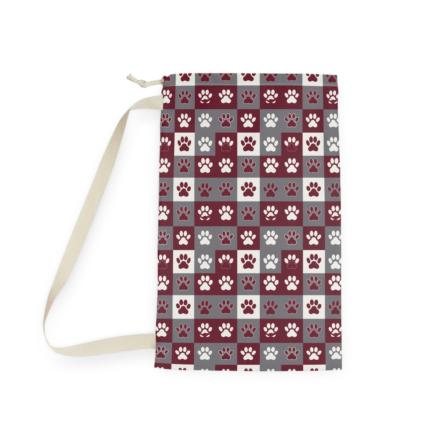 Paw Print Laundry Bag –College Dorm Decor, College Student Gift, Graduation Gift, Go Dogs, Dog-Themed Home Decor