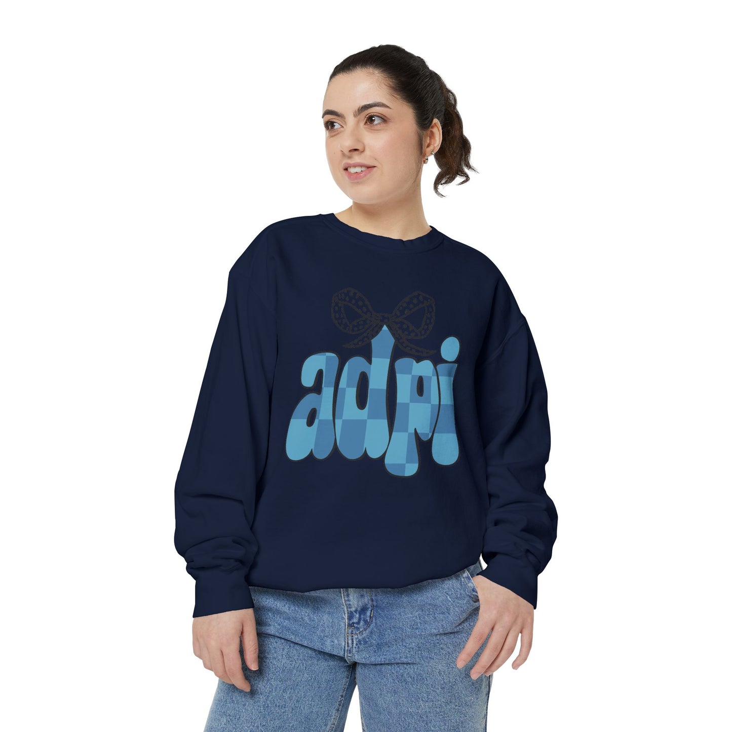 ADeltaPI Bow Design Unisex Sweatshirt - Cozy Casual Wear, comfort colors