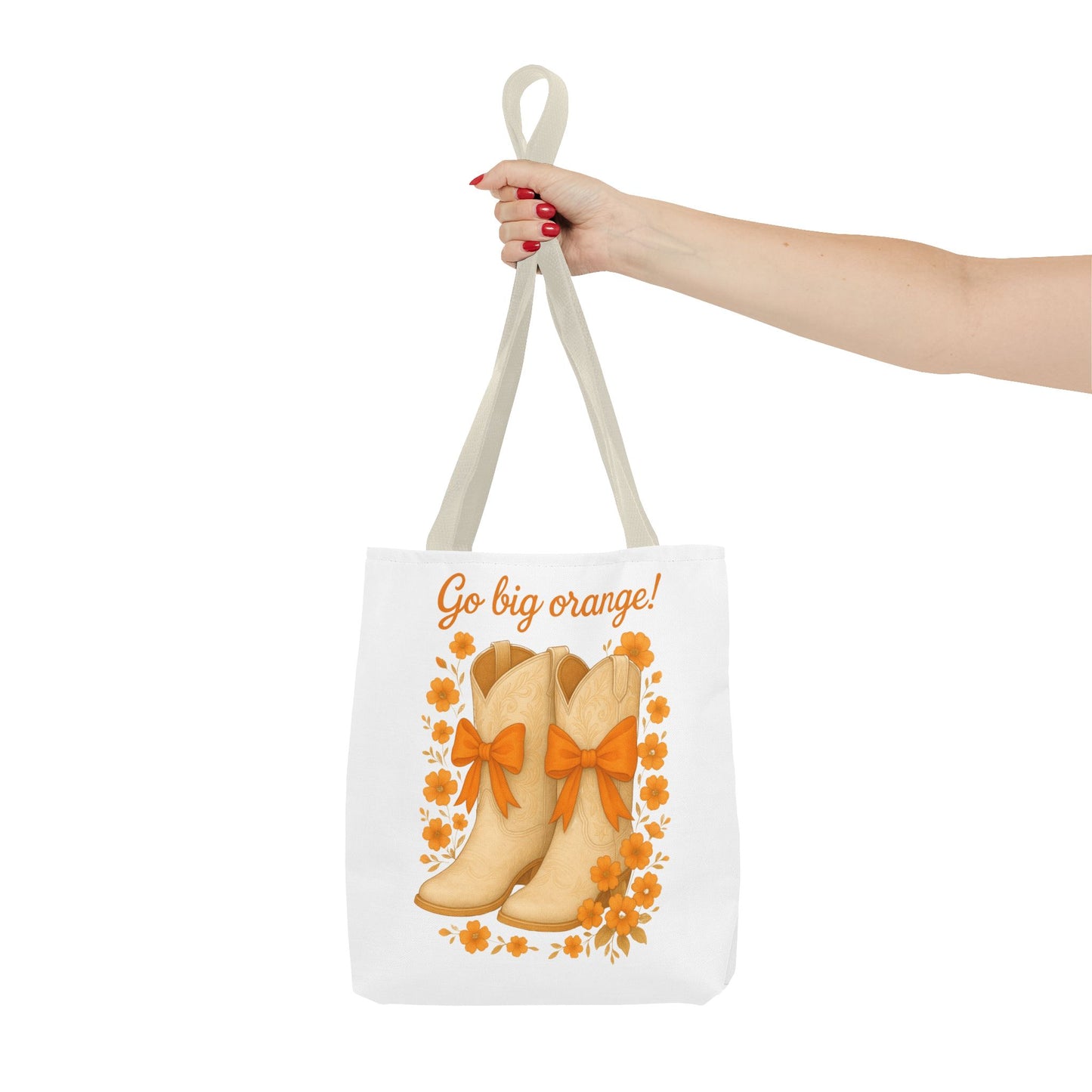 Tennessee Game Day, Floral Tote Bag, Coquette Bow Boot Design, Go Vols, Knoxville Tennessee, Alumni Gift, Rocky Top, Graduation Gift