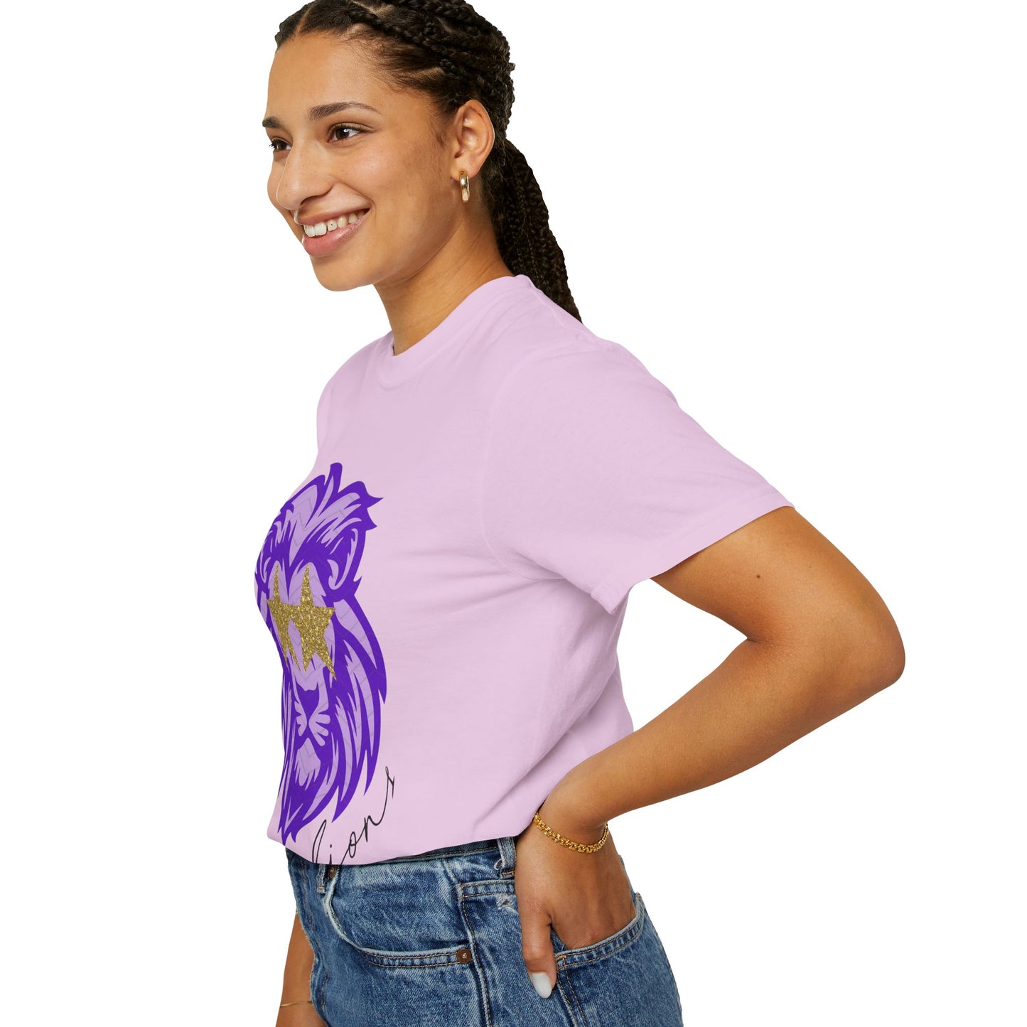 Purple Lion Graphic T-Shirt