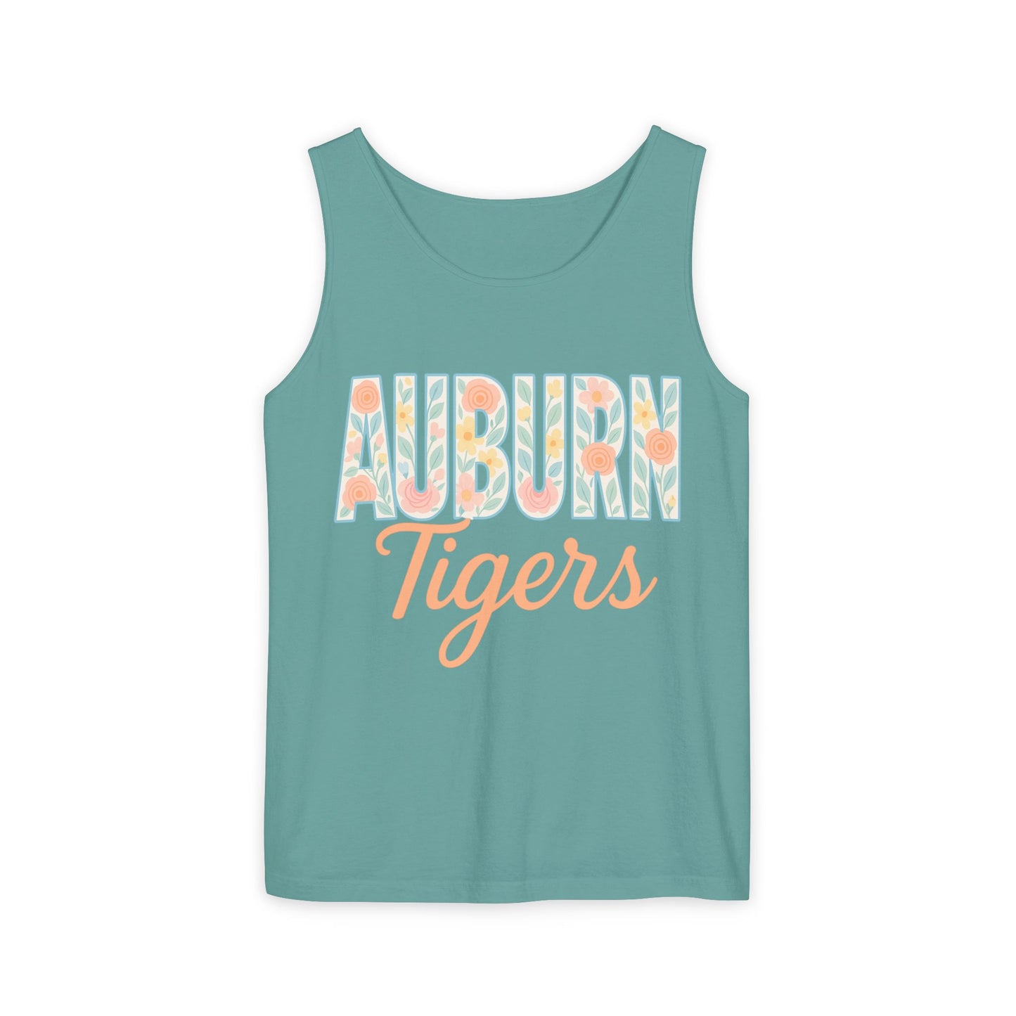 Auburn Tigers Garment-Dyed Tank Top, Summer Fashion, Sports Apparel, College Gear, Gifts for Students, Comfort Colors