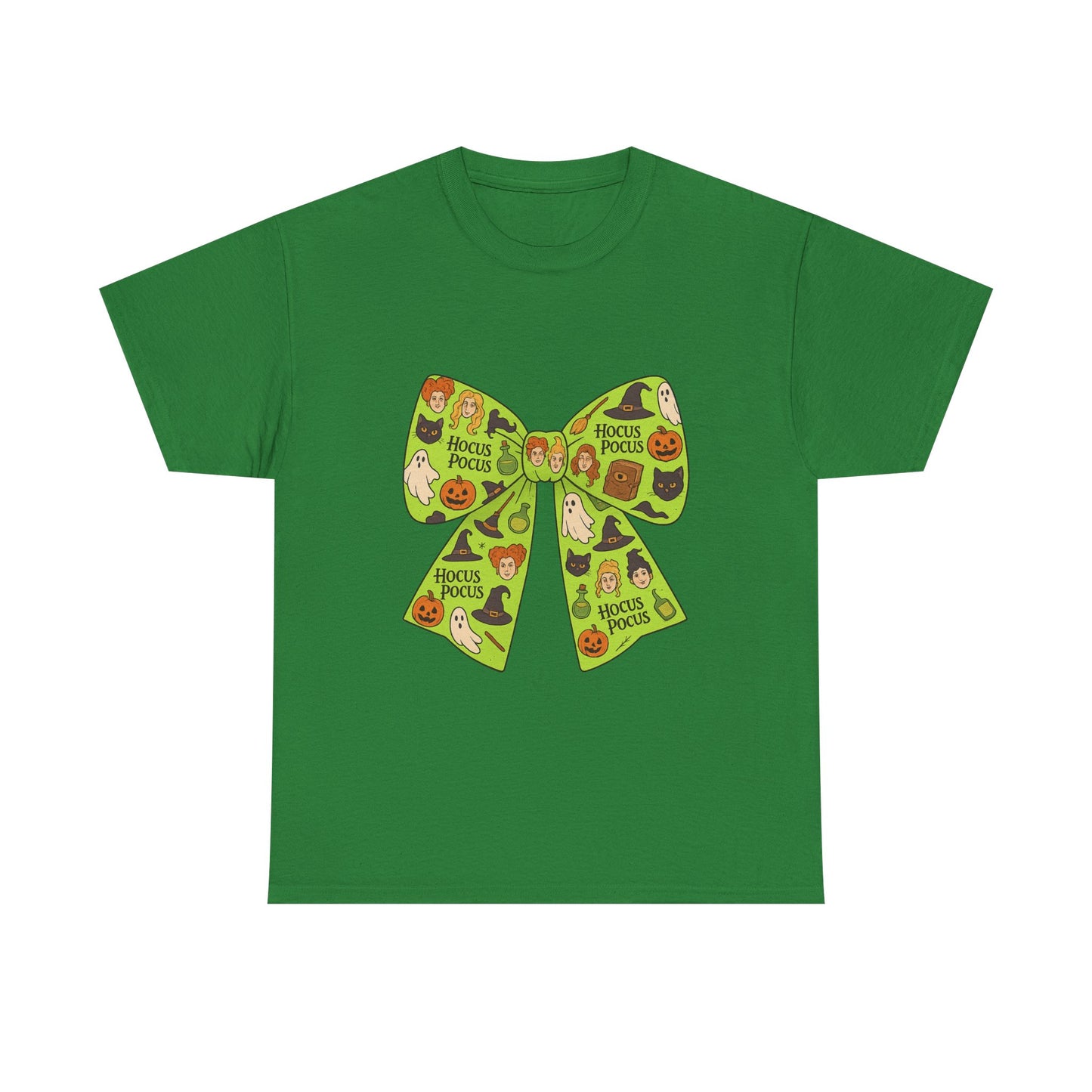 Halloween Graphic Tee, Spooky Season Unisex Shirt, Hocus Pocus Bow Tee, Autumn Style Shirt, Trick or Treat Apparel