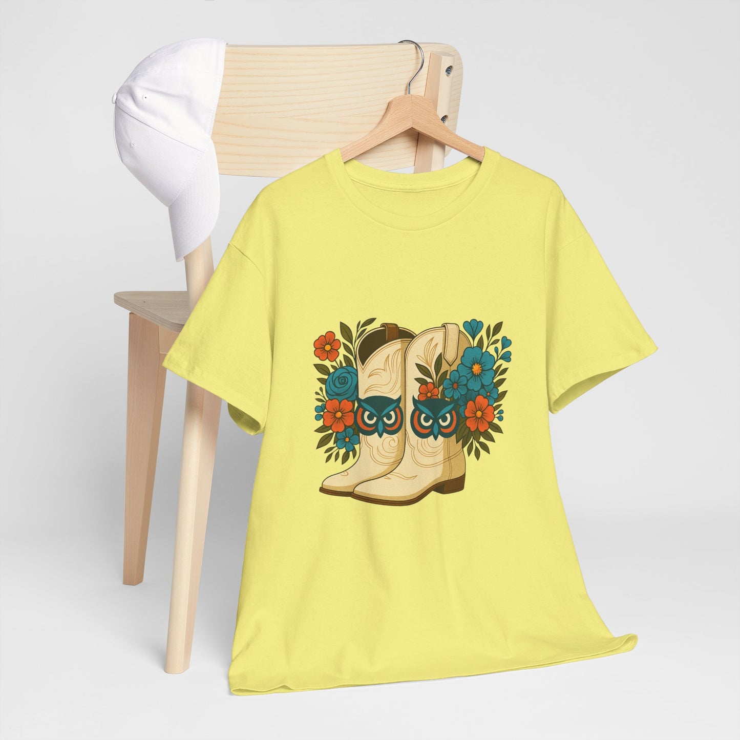 Floral Cowboy Boots Tee, Perfect for Country Music Lovers, Western Style Gift, Casual Outfit, Boho Fashion, Farmhouse Decor