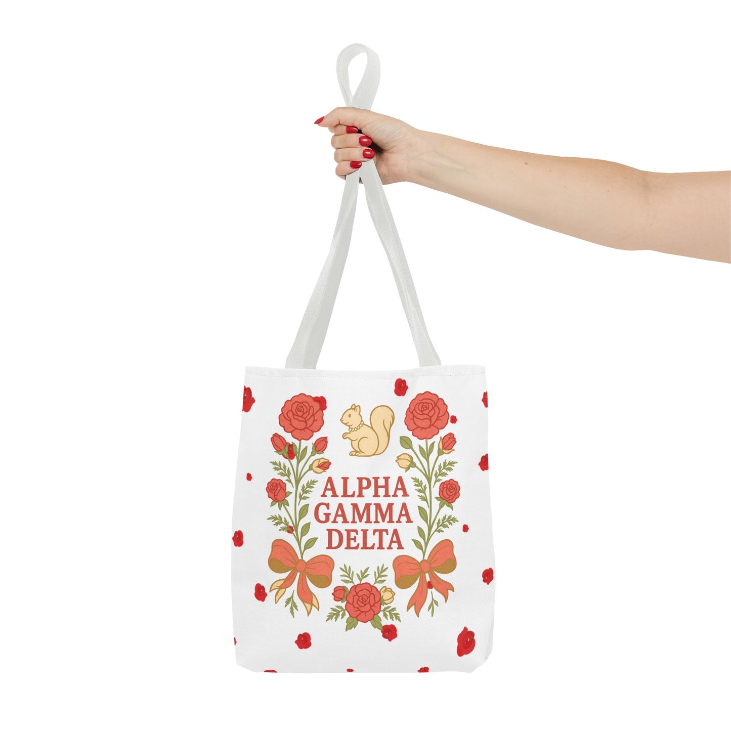 Floral Tote Bag | Alpha Gamma Delta Collection | Perfect for Sorority Events & Graduates