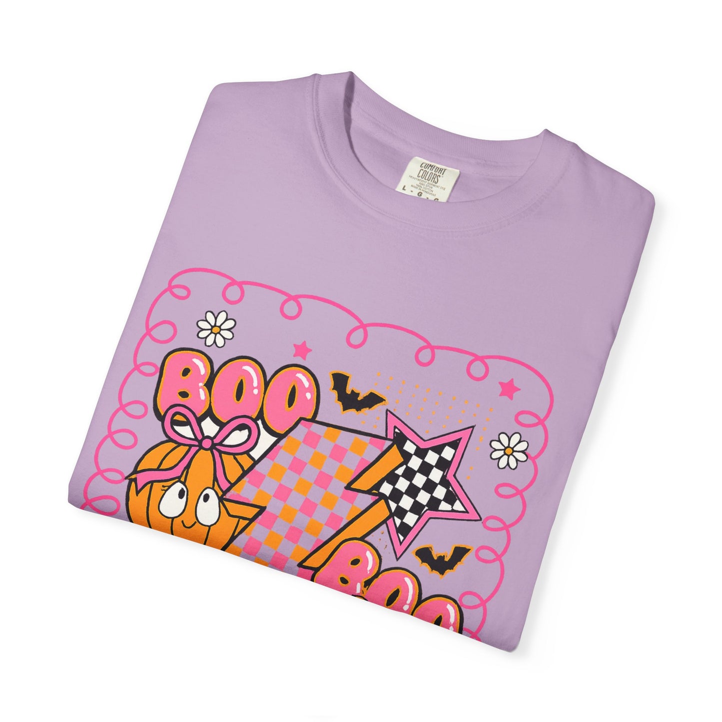 Retro Design Orange & Pink Unisex Halloween T-Shirt
