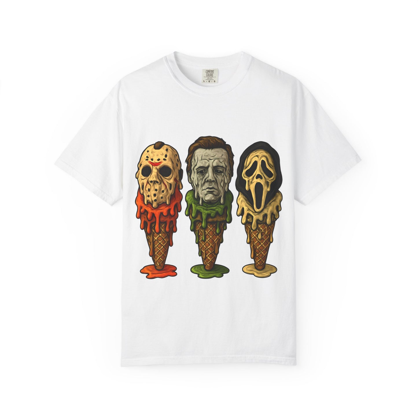 Halloween Horror Movie T-Shirt with Iconic Characters, Unisex Casual Tee for Gifting, Summer Fun, Halloween Costume, Movie Lovers
