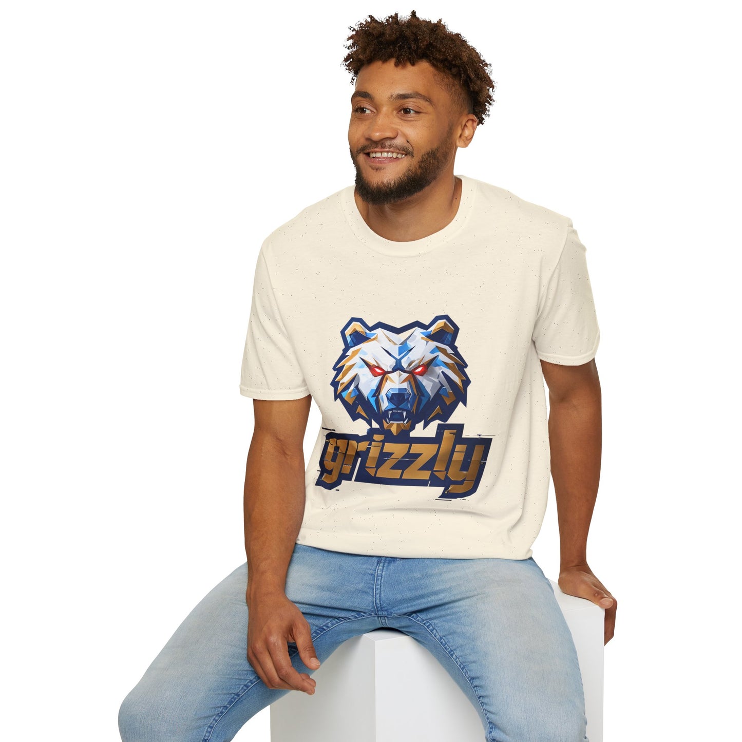 Grizzly Memphis Bear Graphic Tee, Unisex Softstyle T-Shirt, Memphis Basketball Fan, Memphis Grizz, 901, Go Grizz