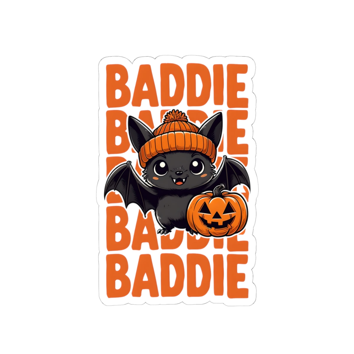 Cute Halloween Bat Kiss-Cut Stickers, Spooky Decor, Laptop Stickers, Kids Halloween Party Favors, Customizable Halloween Gifts