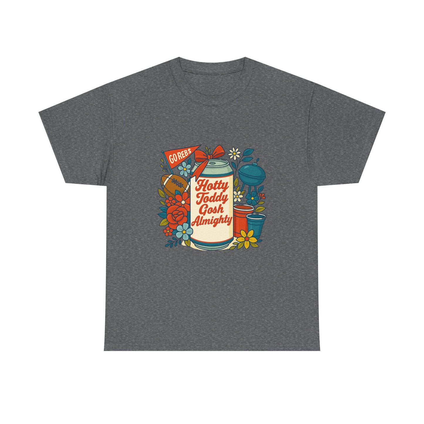 Hotty Toddy Heavy Cotton Tee - Unisex Graphic T-Shirt, Casual Wear, College Apparel, Gift for Students, Spring Break Fashion