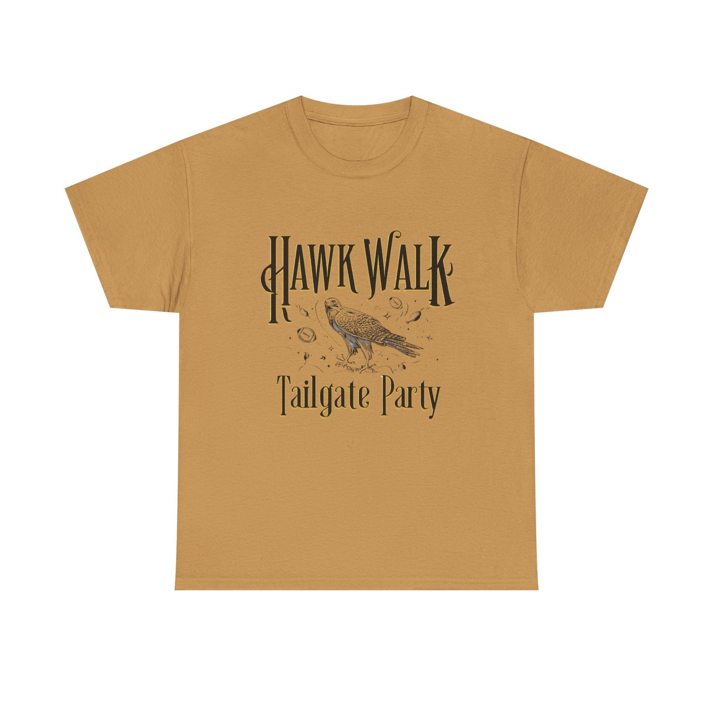 Hawk Walk Tailgate Tee, Unisex Cotton Shirt, Outdoor Event T-Shirt, Festival Wear, Bird Lover Gift, Sports Gathering Apparel