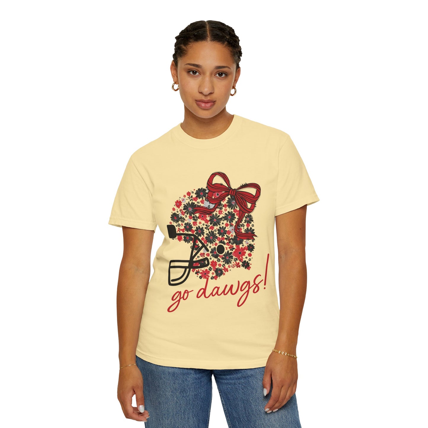 Floral Game Day T-Shirt for Fans, Unisex Apparel, Sports Tee for Tailgating, Perfect for Football Season, Gift for Team Supporters