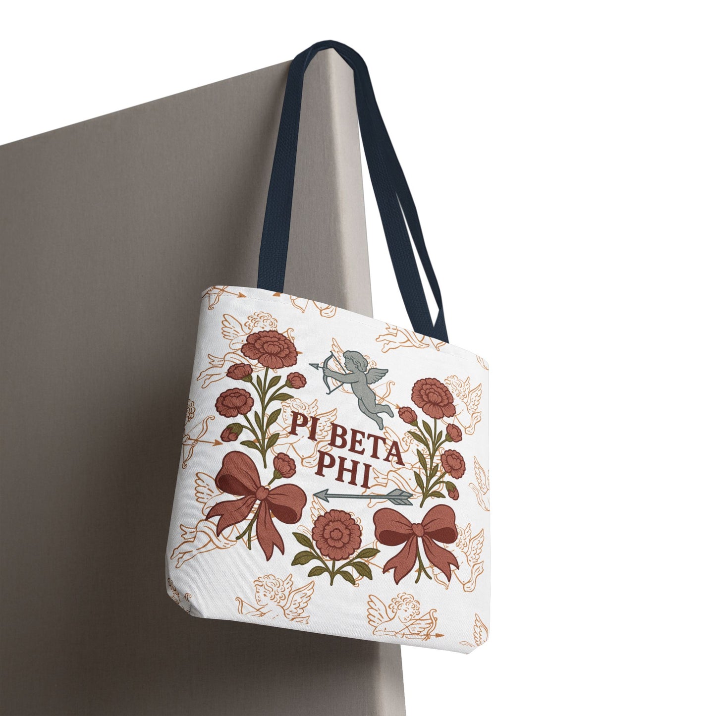 Floral Pi Phi Sorority Tote Bag
