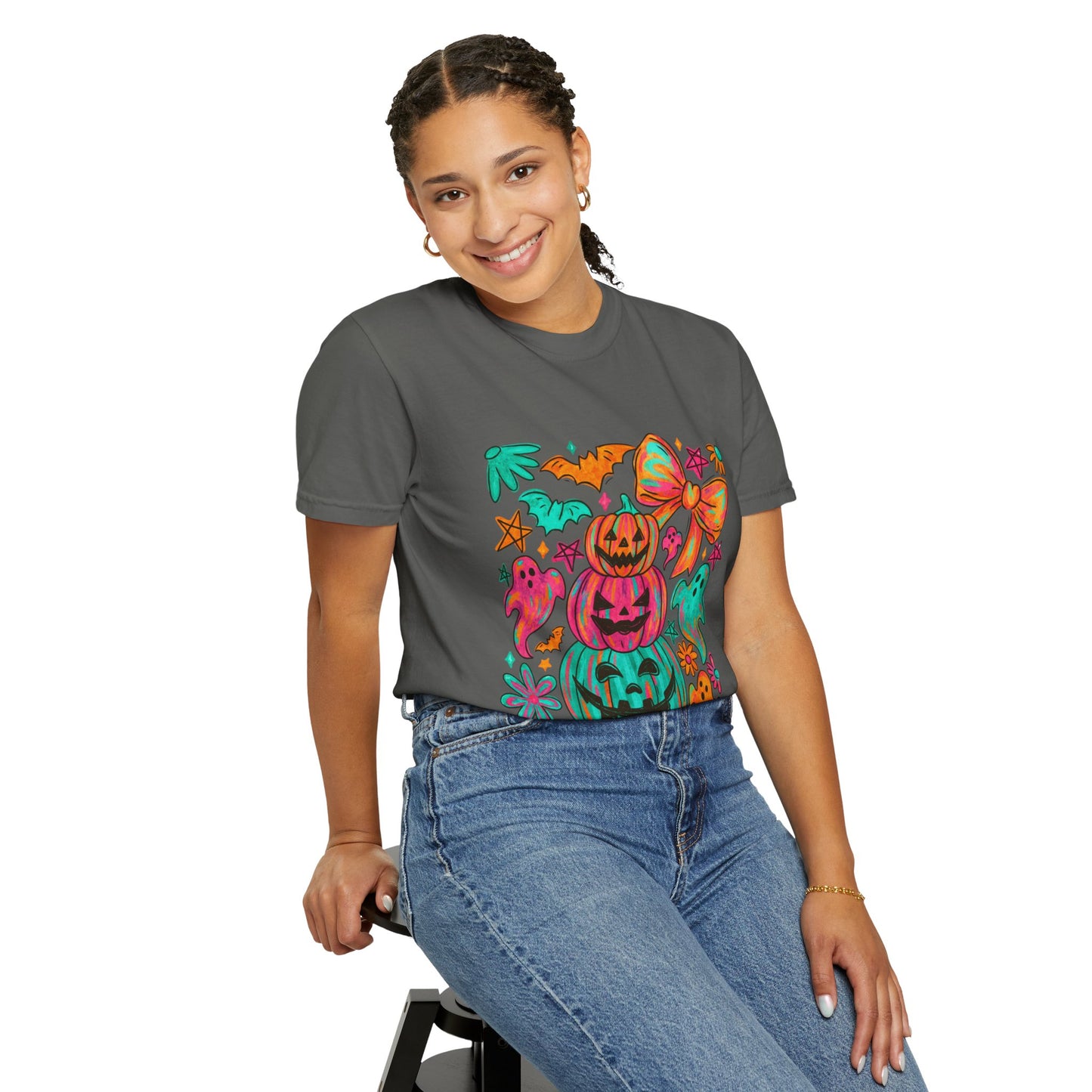 Whimsical Halloween T-Shirt, Perfect for Fall Celebrations, Ghosts & Pumpkins Design, Unisex Tee, Festive Apparel, Halloween Costume