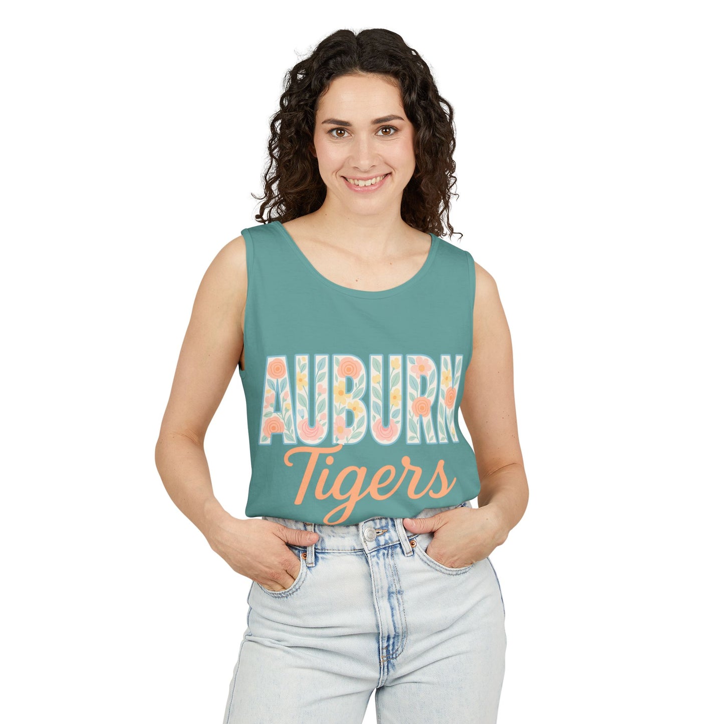 Auburn Tigers Garment-Dyed Tank Top, Summer Fashion, Sports Apparel, College Gear, Gifts for Students, Comfort Colors