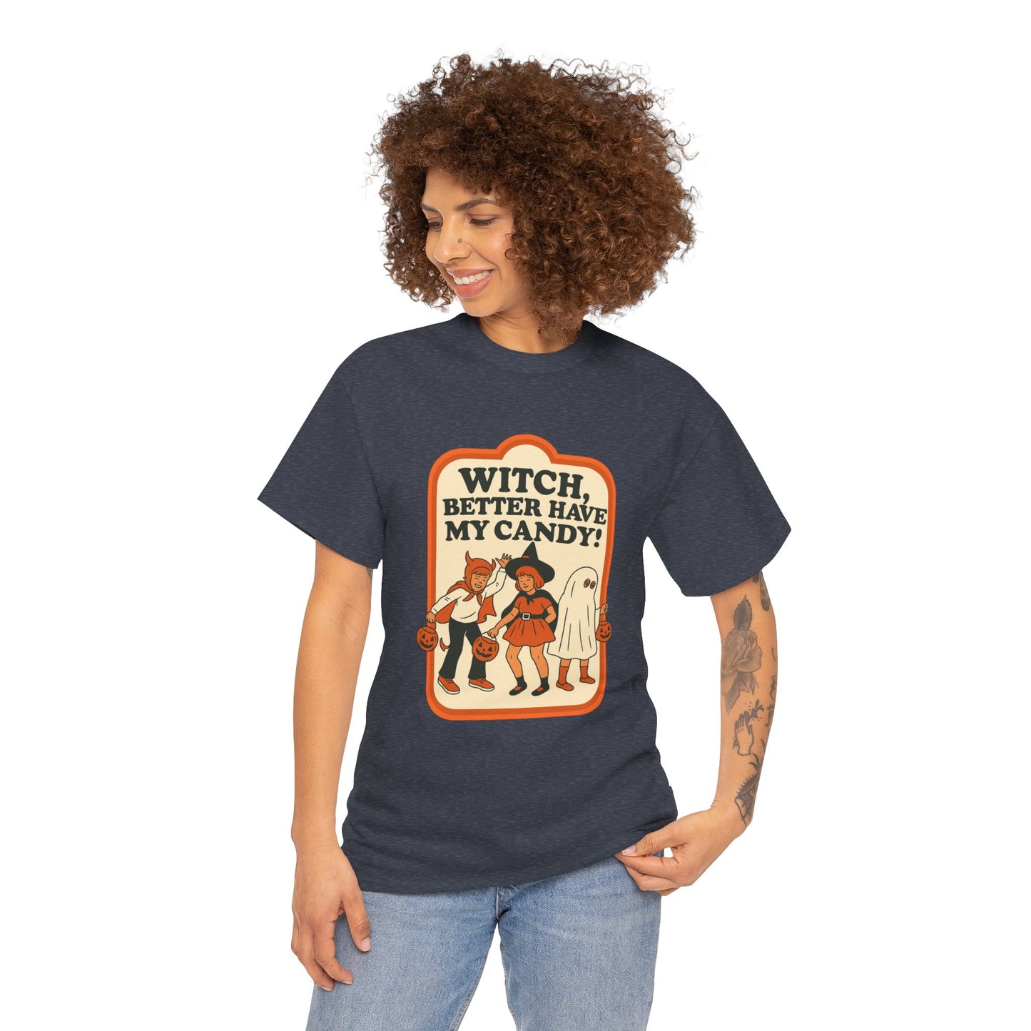 Halloween Witch Candy Tee - Unisex Cotton Shirt