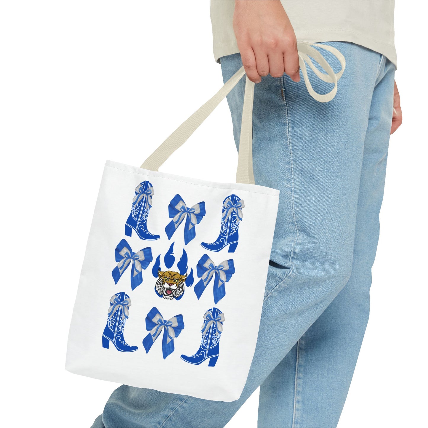 KY wildcats Stylish Blue Cowboy Boots Tote Bag, Kentucky Wildcats Fan, Kentucky Game Day, UK Wildcats, Kentucky Alumni, Graduation Gift, Lexington KY Gift