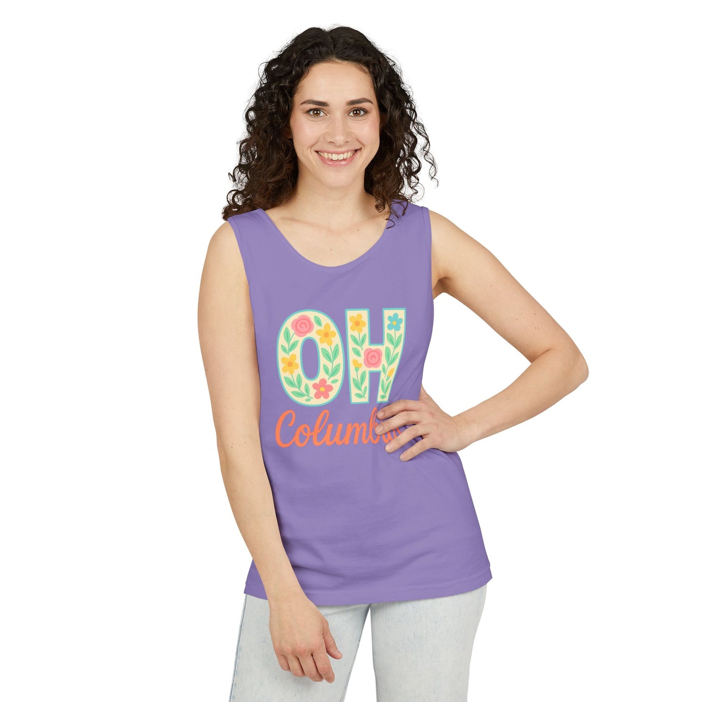 Ohio Spirit Unisex Garment-Dyed Tank Top, College Sports, Casual Wear, Gift for Graduates, Team Pride, Comfort Colors, Graduation Gift, Go Bucks