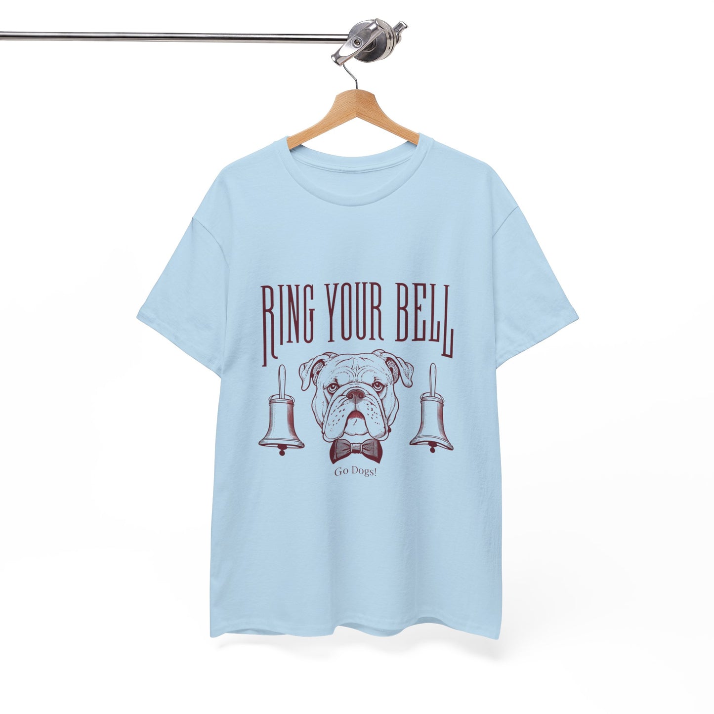 Dog Lover's Unisex Heavy Cotton Tee | 'Ring Your Bell' Shirt, Bulldog Tee, Pet Owner Gift, Funny Dog Apparel, Casual Wear