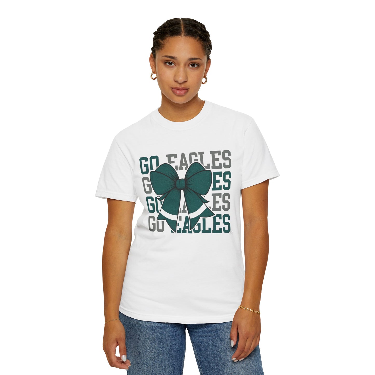 Cheerful Eagles T-Shirt, Unisex Sports Tee, Game Day Shirt, Football Fan Apparel, Gift for Sports Lovers