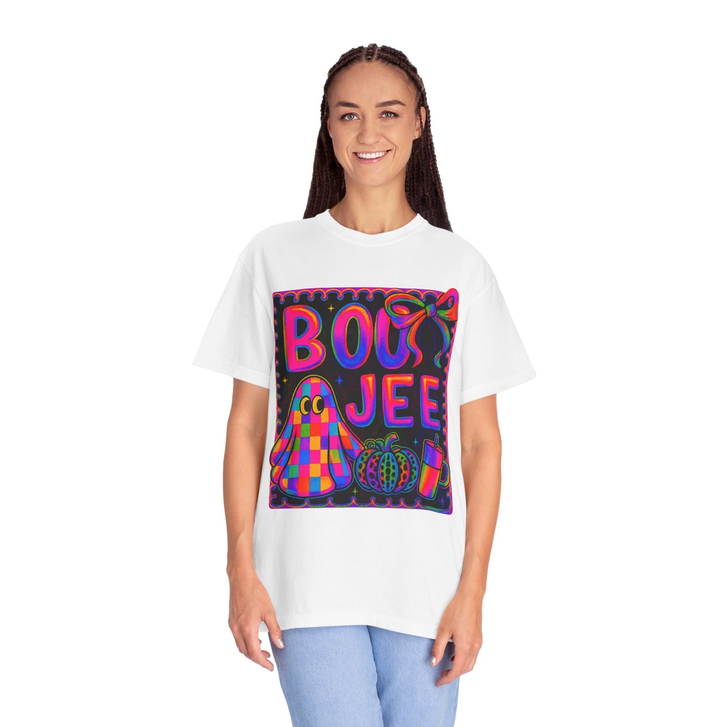 BOOJee Retro Comfort Colors, Garment-Dyed T-shirt, Colorful Graphic Tee, Unisex Streetwear, Fun Gift, Festival Fashion, Vegan Style