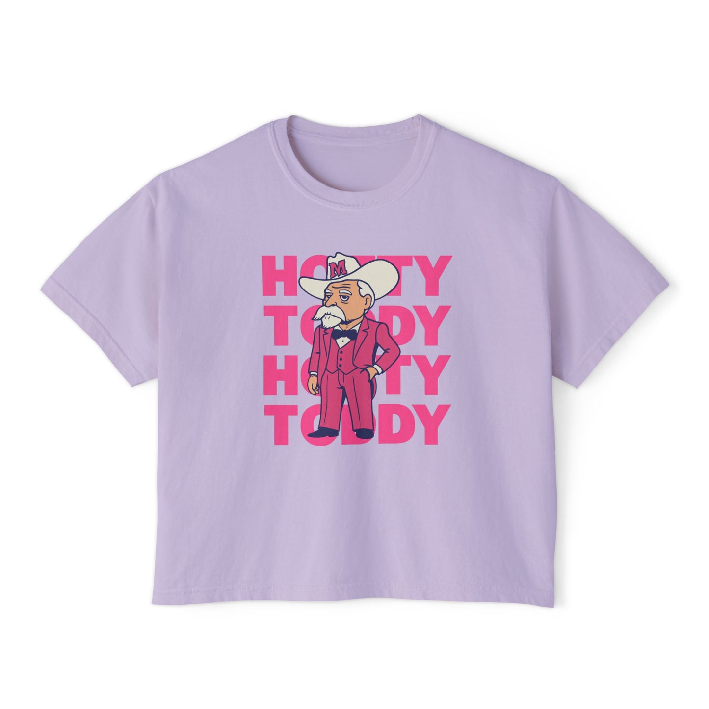 Pink Hotty Toddy Boxy Tee | Fun Humor Graphic Shirt