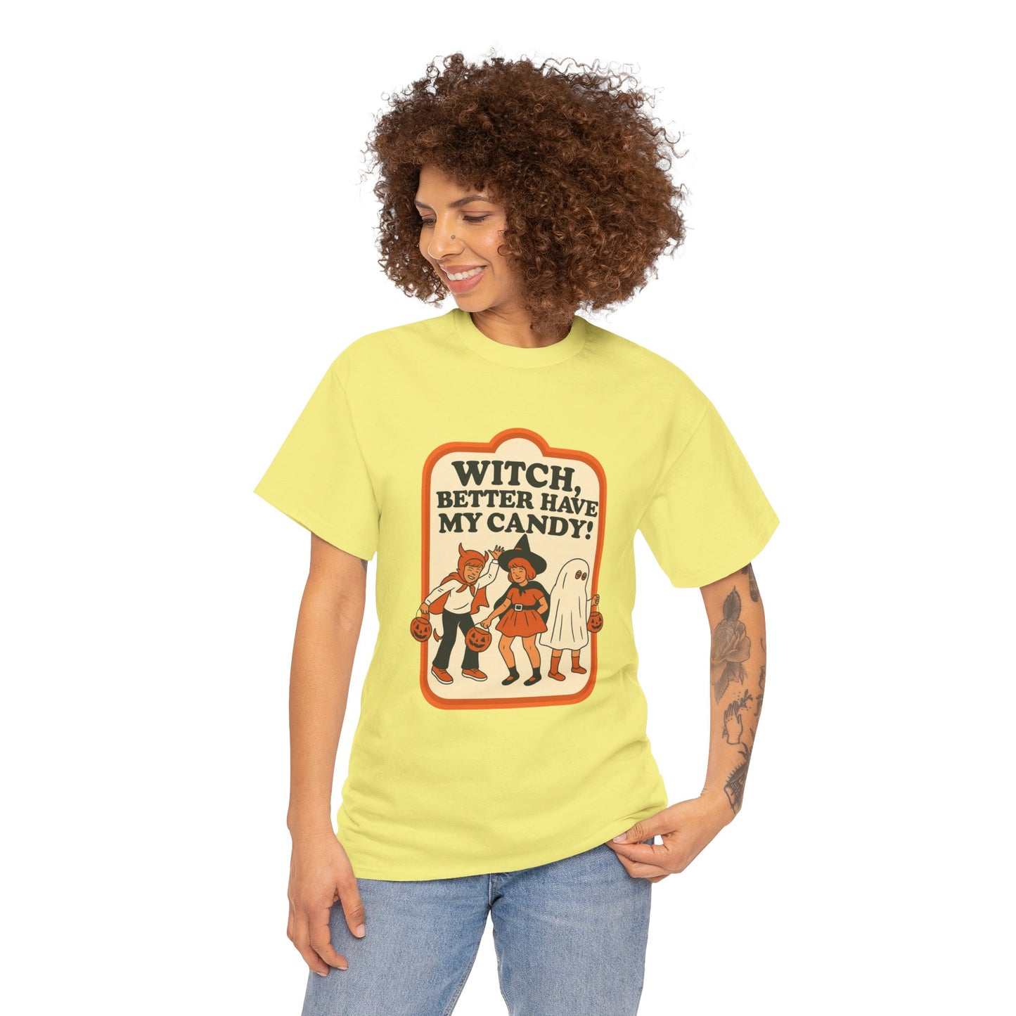 Halloween Witch Candy Tee - Unisex Cotton Shirt