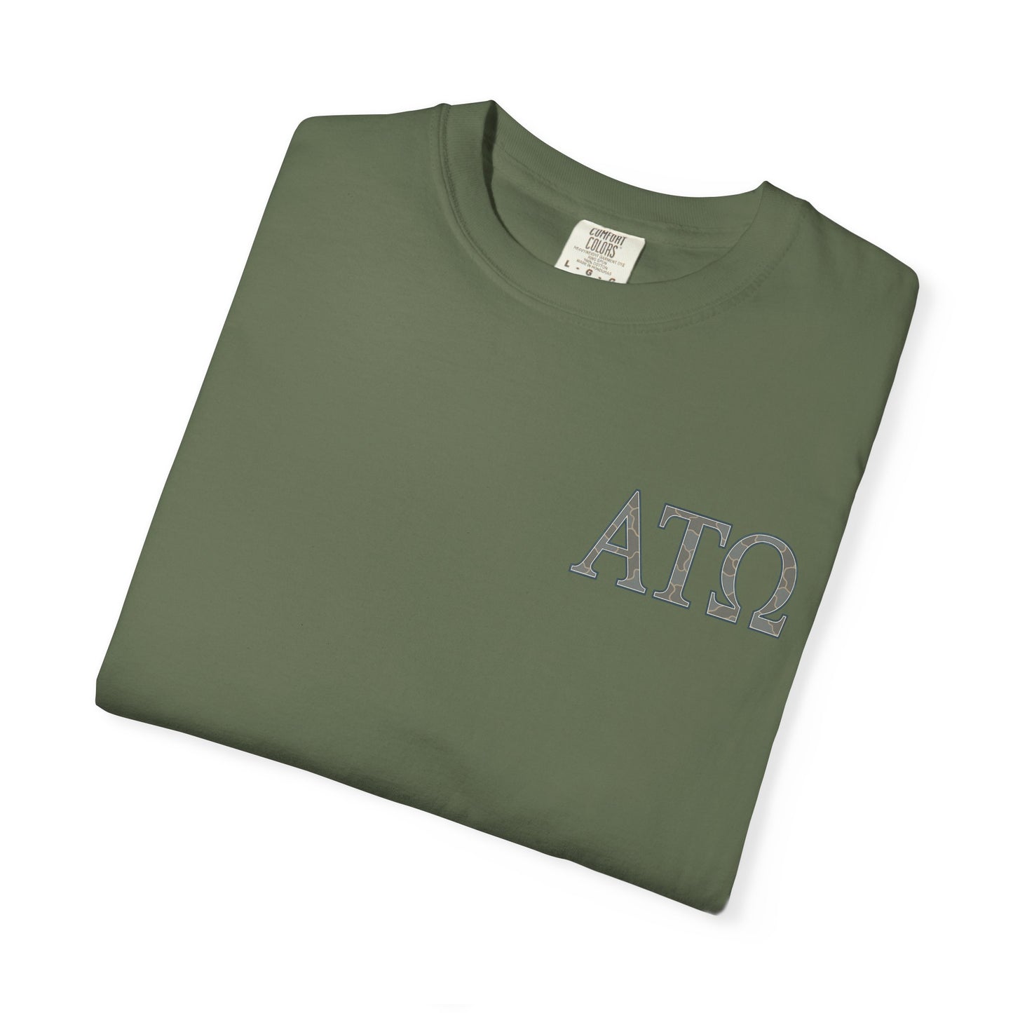 AlphaTauOmega Garment-Dyed T-shirt | Unisex Casual Tee for Fraternity Events, Gifts, College Life, Brotherhood, Greek Life